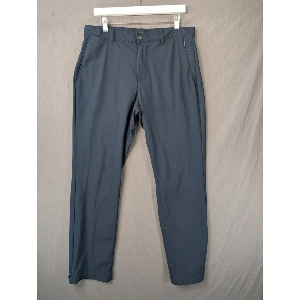 Banana Republic Mens Core Temp Slim Fit Chino Pants‎ Navy Blue 33x32
